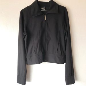 Nike Dri-Fit Cropped Black Zip Jacket Medium
